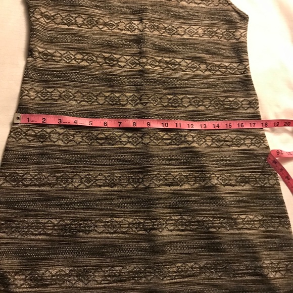 EUC - Vintage Jalate Sleeveless Dress - Brown/ Black with Gold Thread - Picture 7 of 9